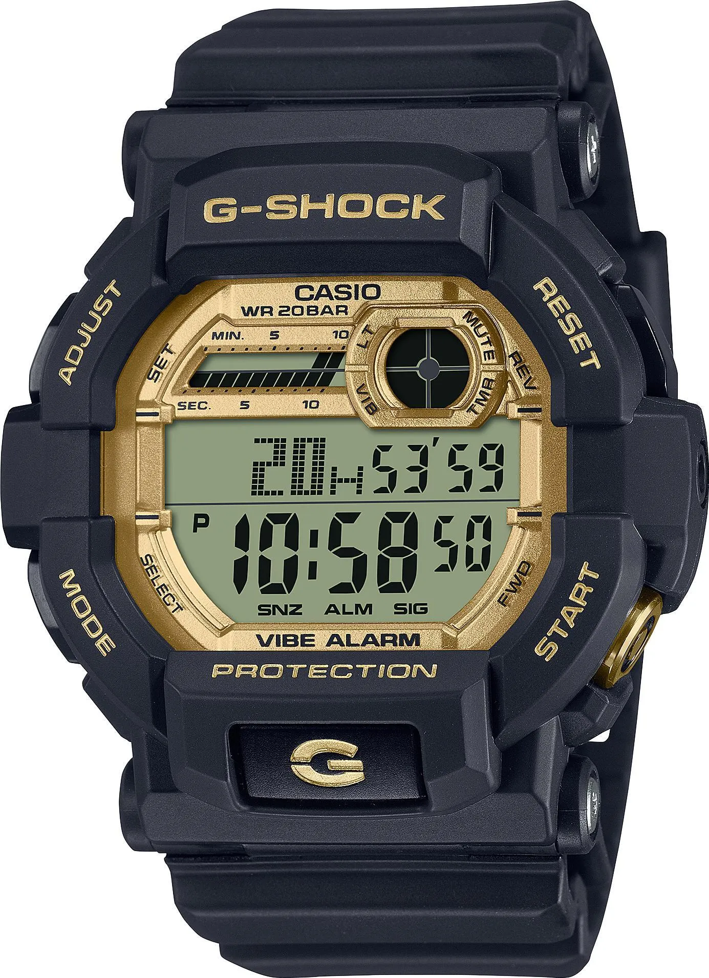 CASIO G-SHOCK GD-350GB-1 振動機能　ブラック&ゴールド Casio G-Shock GD-350GB-1E — купить в магазине TEMPUS | Оригинал